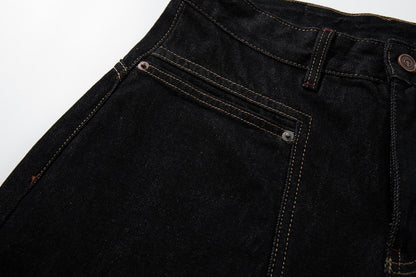 Graphic Print Wide Leg Denim Jeans WN28099