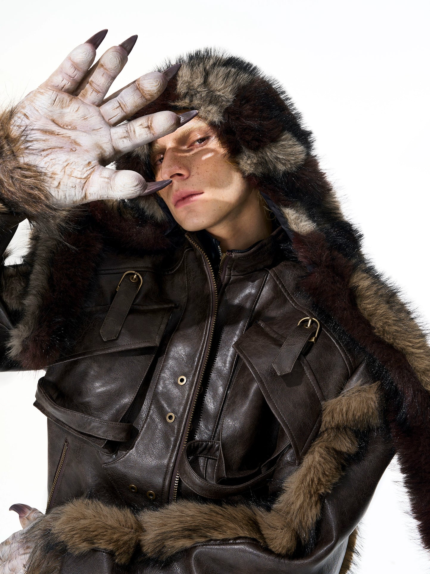 Fake Mink Fur Warm Earflap Hat WN21821