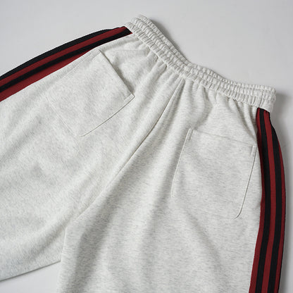 Stripe Embroidery Wide Leg Sweatpants WN28065