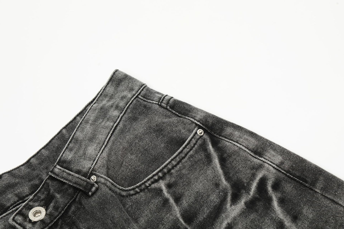 Washed Wide Leg Denim Half Pants WN25692