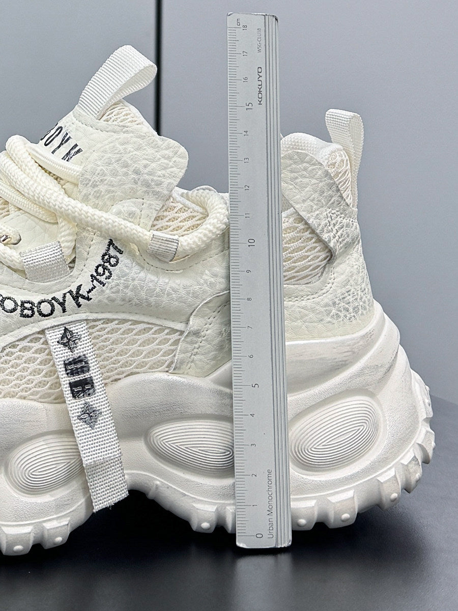 Mesh Rope Lace Chunky Sole Sneakers WN24593