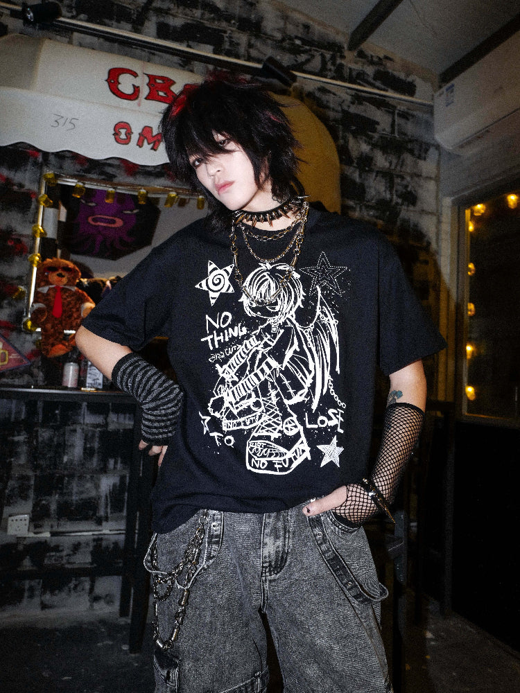 Oversize Drop Shoulder Short Sleeve T-Shirt WN15907