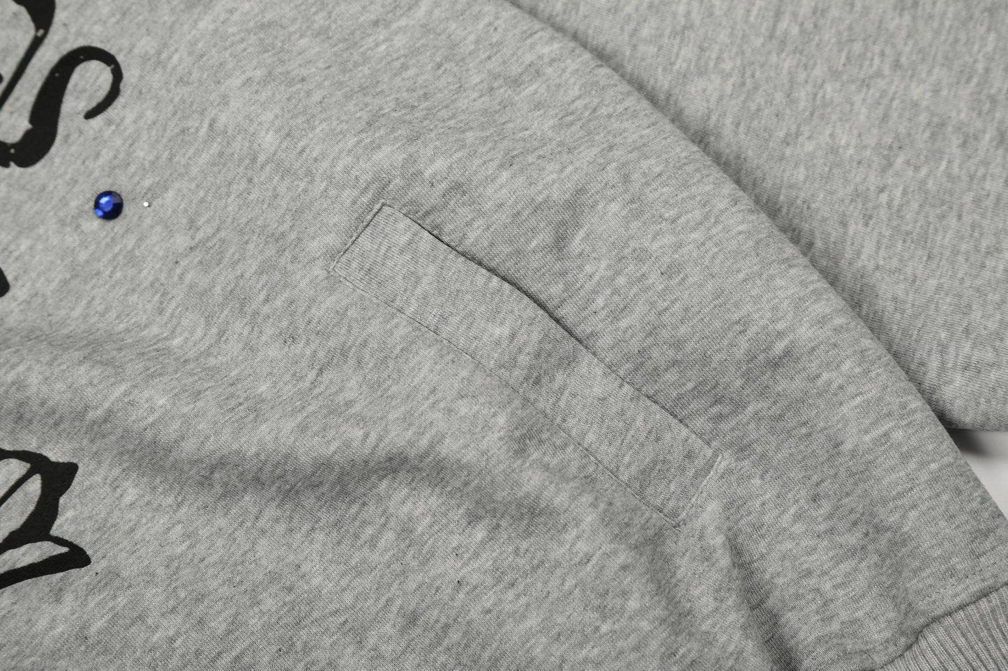 Rhinestone Cross Design Zipper Hoodie WN23057