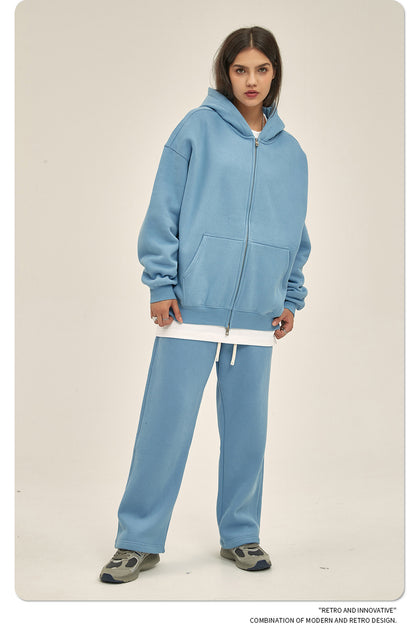 Oversize Heavyweight Zipper Hoodie & Heavyweight Sweatpants Setup WN6640