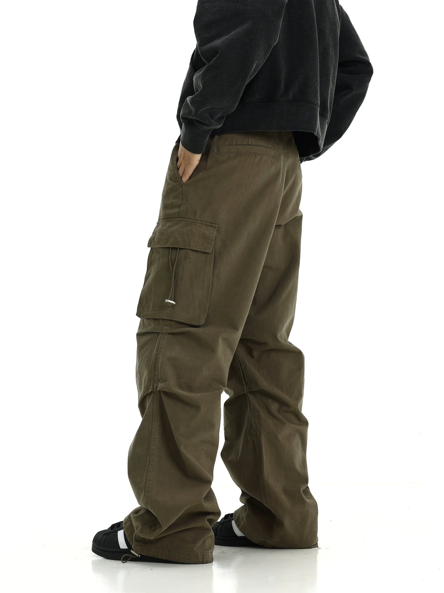 Large Pocket Workwear Straight Pants WN5804