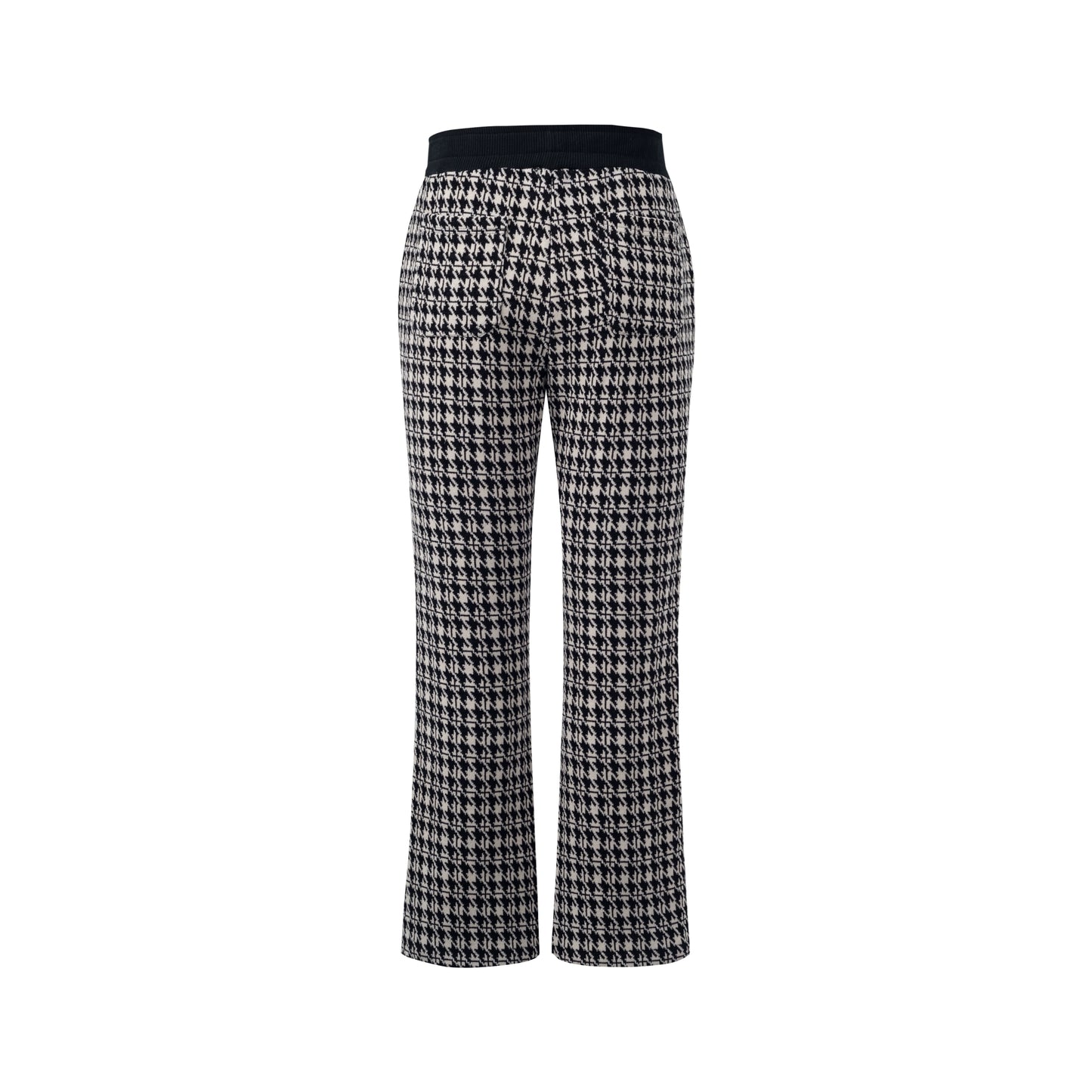 Houndstooth Hooded Zipper Jacket & Micro Flare Pants Setup WN21011