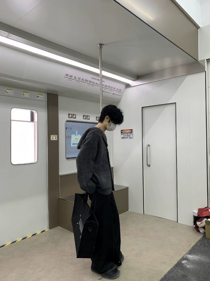 Oversize Hooded Knit Cardigan WN19928