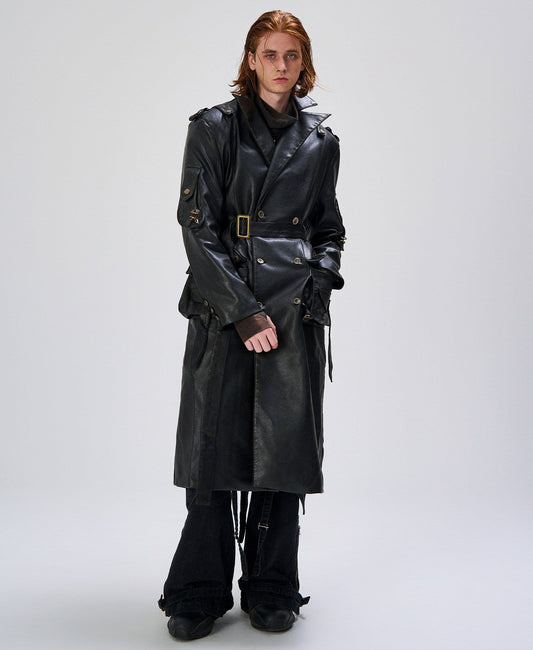 Paint Belted Oversize Coat WN27465