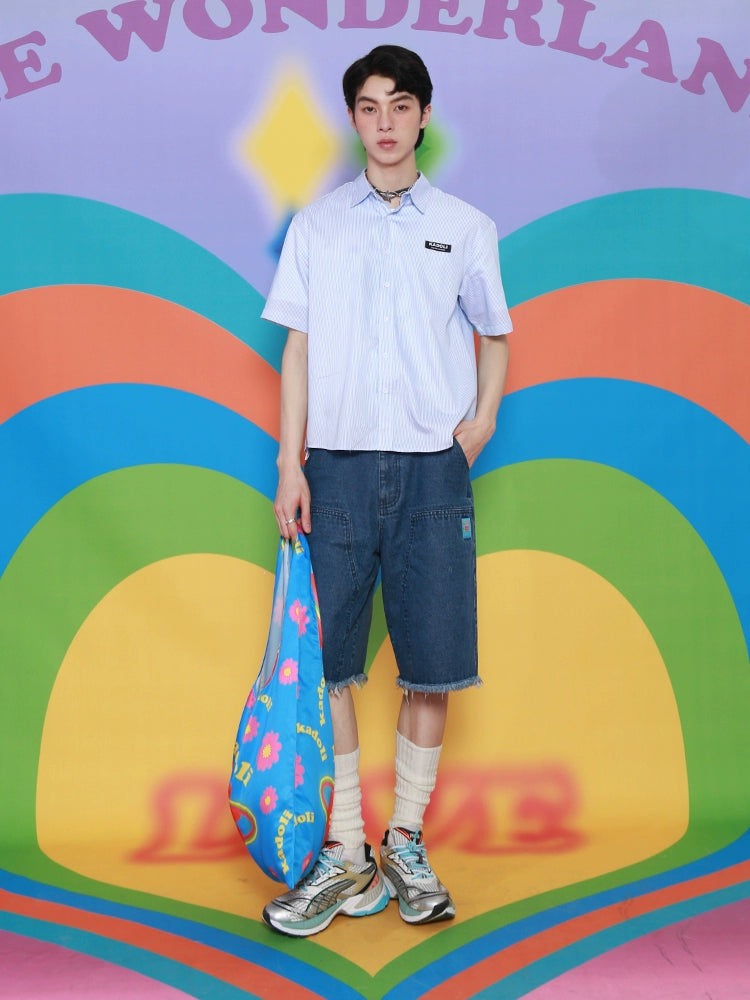 Hand-Painted Floral Print Shoulder Tote Bag WN20215