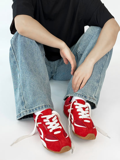 Thin Sole Lightweight Mesh Design Sneakers WN19167