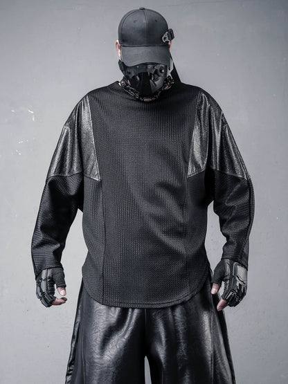 Structural Texture Batwing Long Sleeve T-Shirt WN22459