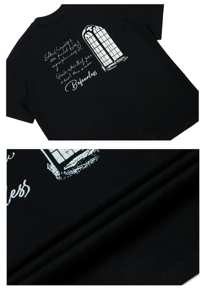 Letter Figure Graphic Oversize Short Sleeve T-Shirt WN26357