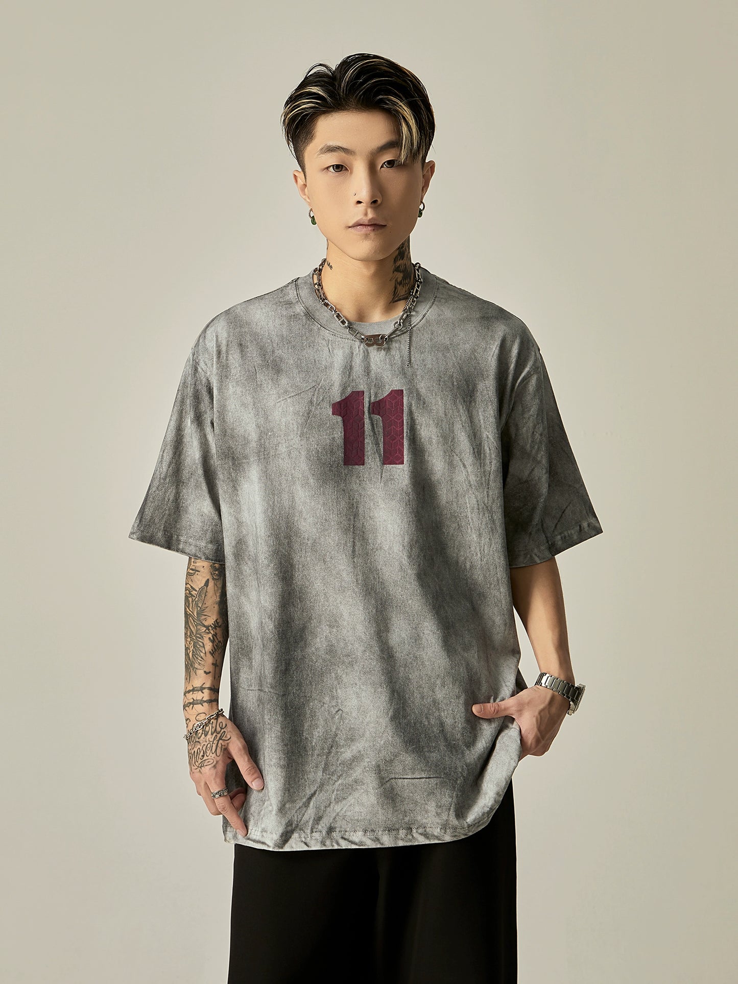 Oversize Pure Cotton Short Sleeve T-shirt WN7735