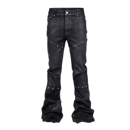 Studs Coated Flare Pants WN26648