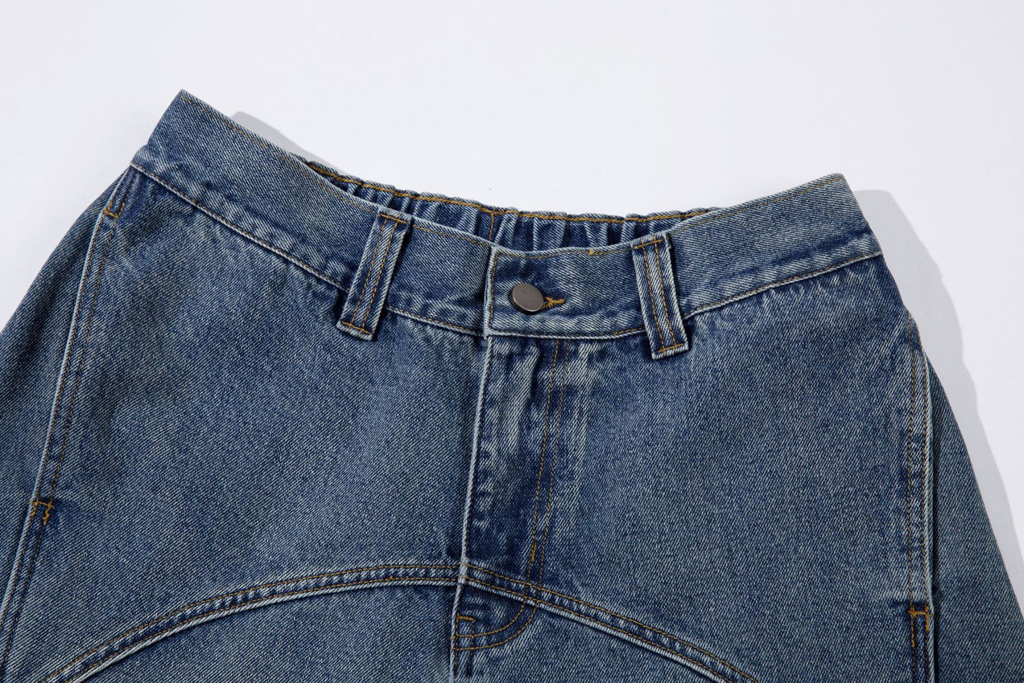 Washed Split-Design Denim Jeans WN13119