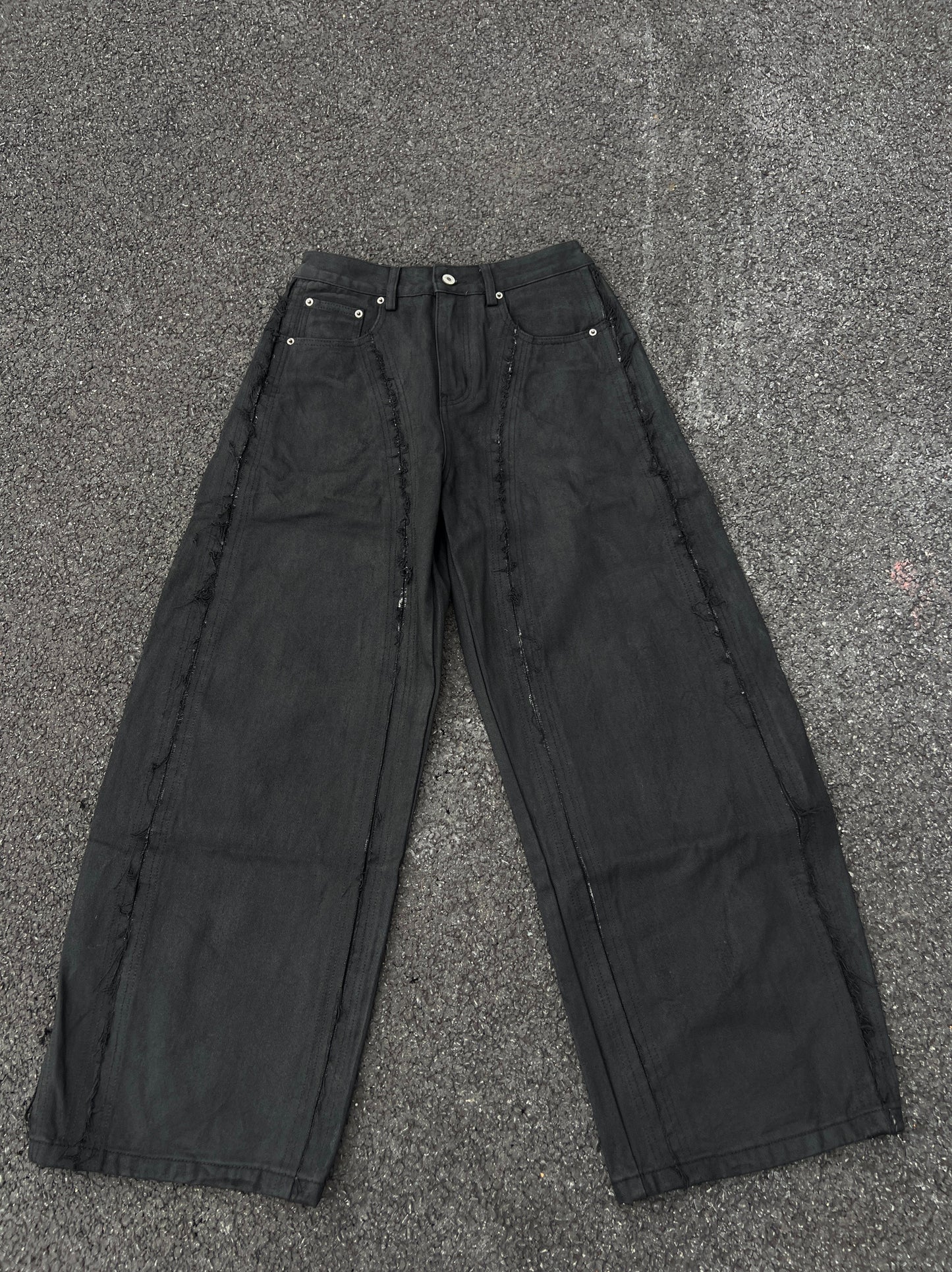 Front Seam Detail Baggy Pants WN24053