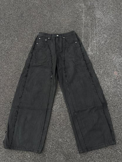 Front Seam Detail Baggy Pants WN24053