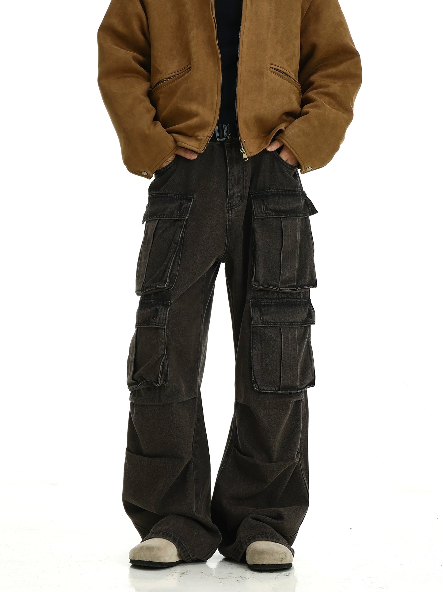 Multi Pocket Workwear Cargo Denim Jeans WN5826
