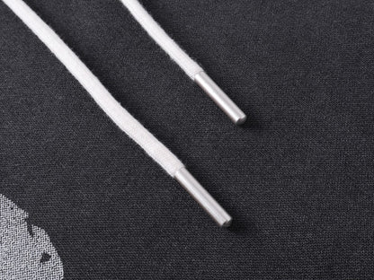 Washed Fake Layered Number Graphic Hoodie WN28120