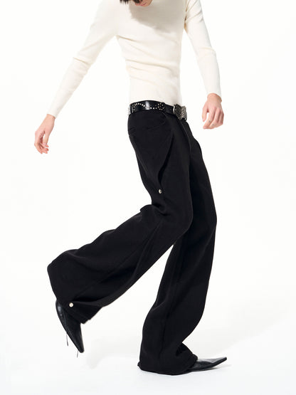 Deconstruct Lapel Tweed Short Jacket & Tweed Flare Trousers Setup WN22684