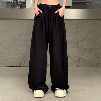 Pleats Draped Straight Sweatpants WN25822