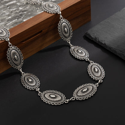 Oval Pattern Metal Pants Chain WN21058