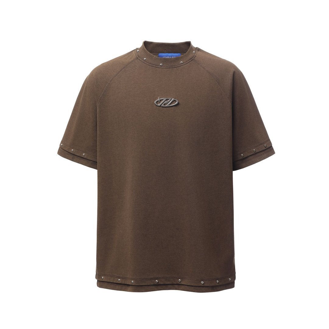 Studs Raglan Short Sleeve T-Shirt WN25505