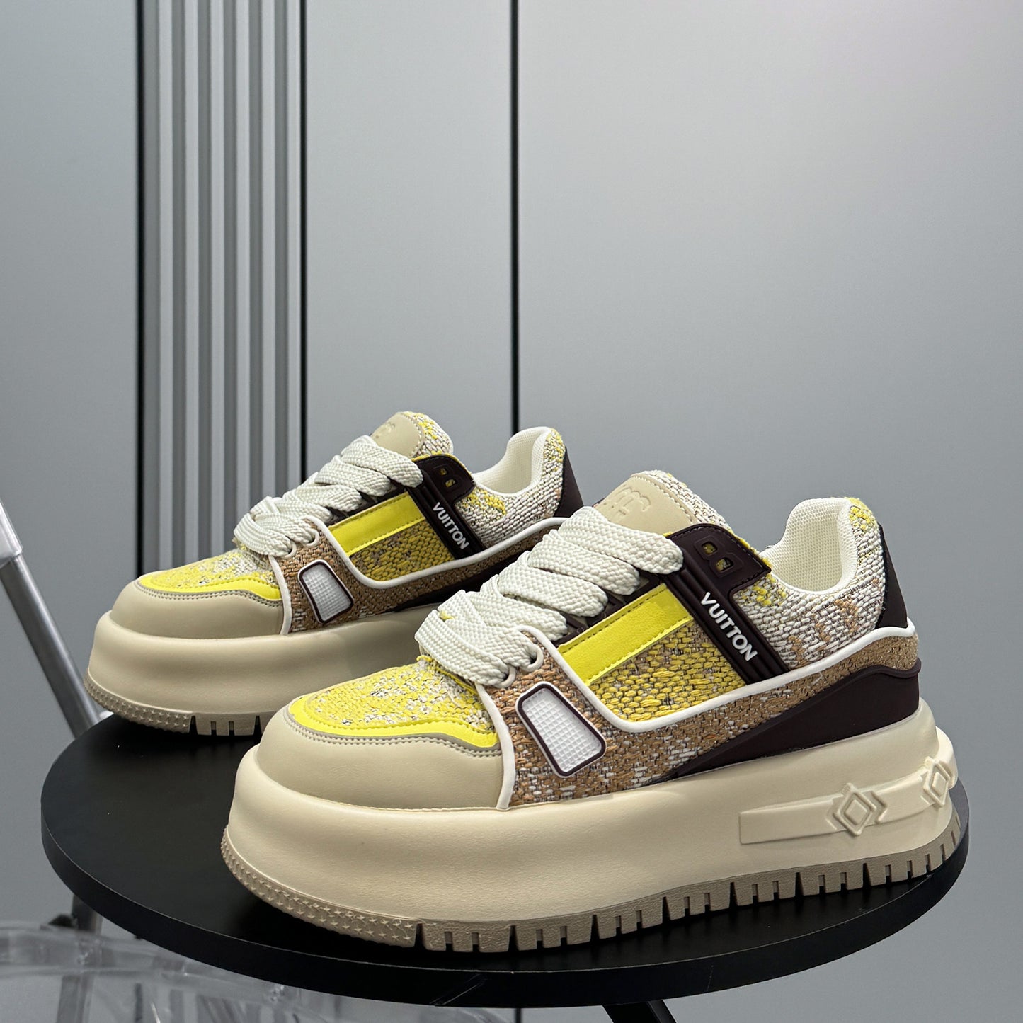 Chunky Platform Strap Lace-Up Sneakers WN24844