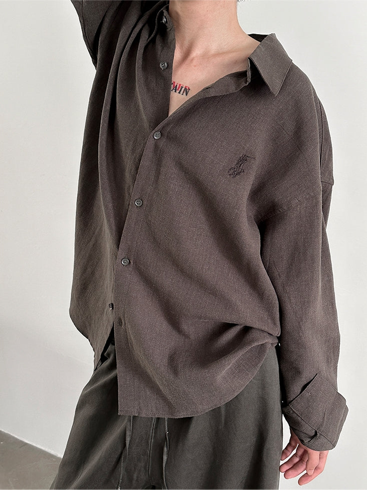 Oversize Long Sleeve Shirt WN8898