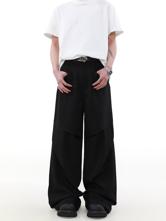 Pleats Design Wide-leg Trousers WN5130