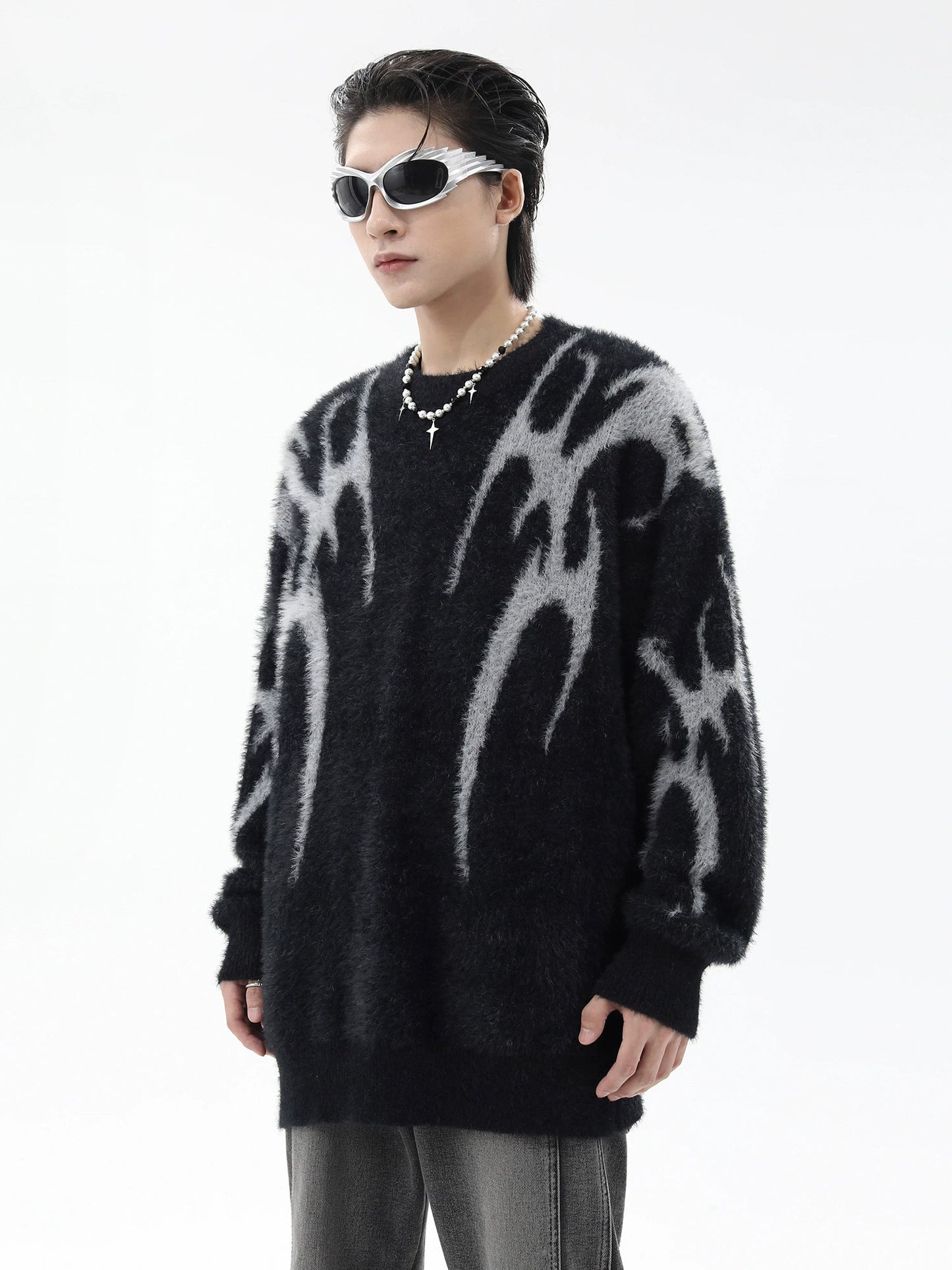 Shaggy Oversize Knit Sweater WN10450