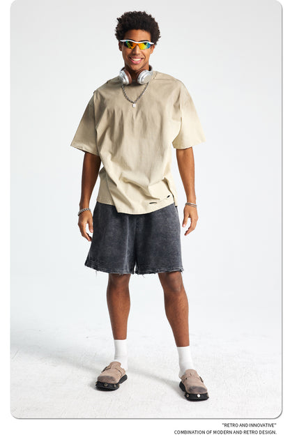 Spray Dye Damage Washed Short Sleeve T-Shirt WN16274