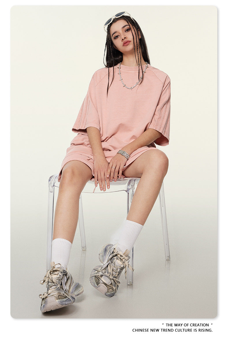 Oversize Washed Short-sleeve T-shirt WN6458