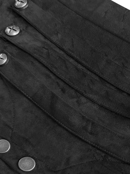 Detachable Fringe Suede Stud Detail Low-Rise Short Pants WN27082