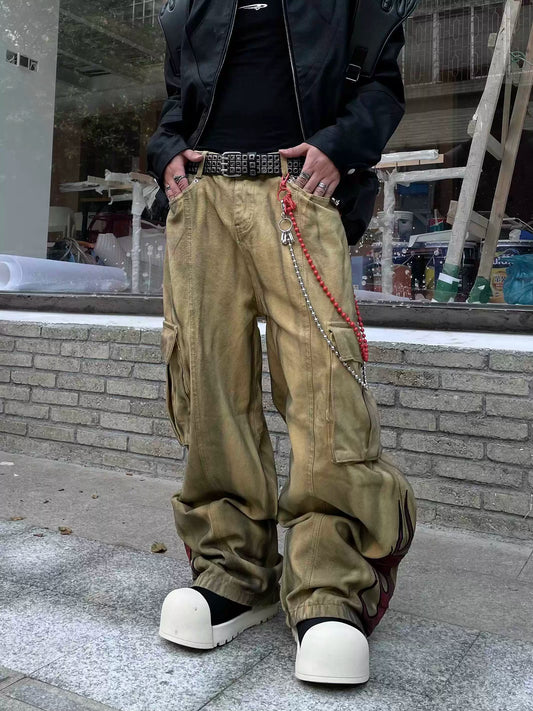 Wide Leg Cargo Pants WN9000