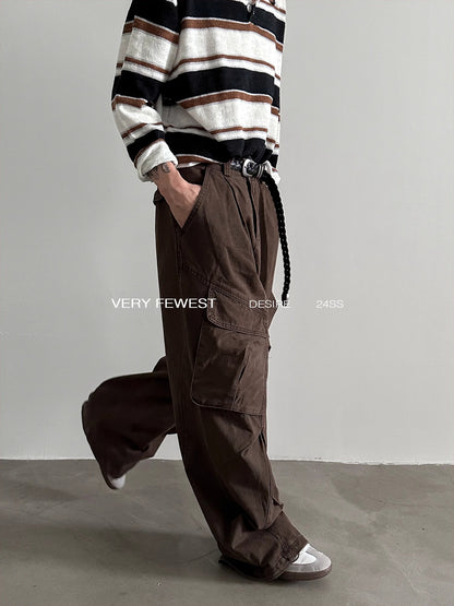 Wide-Leg Straight Cargo Pants WN8913