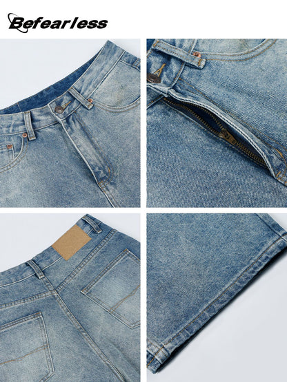 Washed Baggy Wide Leg Denim Jeans WN26348