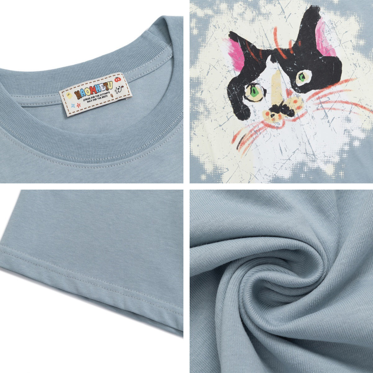 Cartoon Print Short Sleeve T-Shirt WN26777