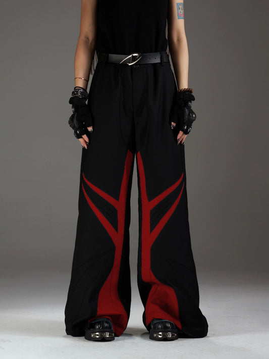 Patchwork Wide Leg Trousers WN13422