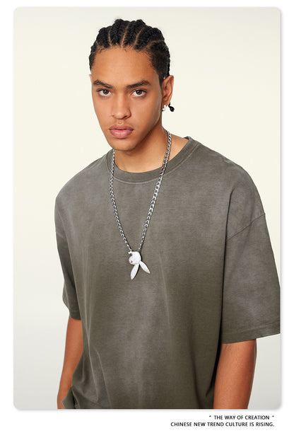 Washed Oversize Short-sleeve T-shirt WN6443