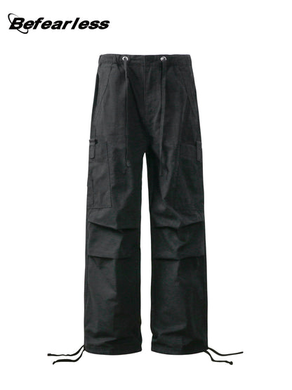 Multi Pocket Panel Drawstring Cargo Pants WN26292