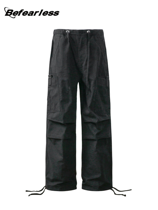 Multi Pocket Panel Drawstring Cargo Pants WN26292