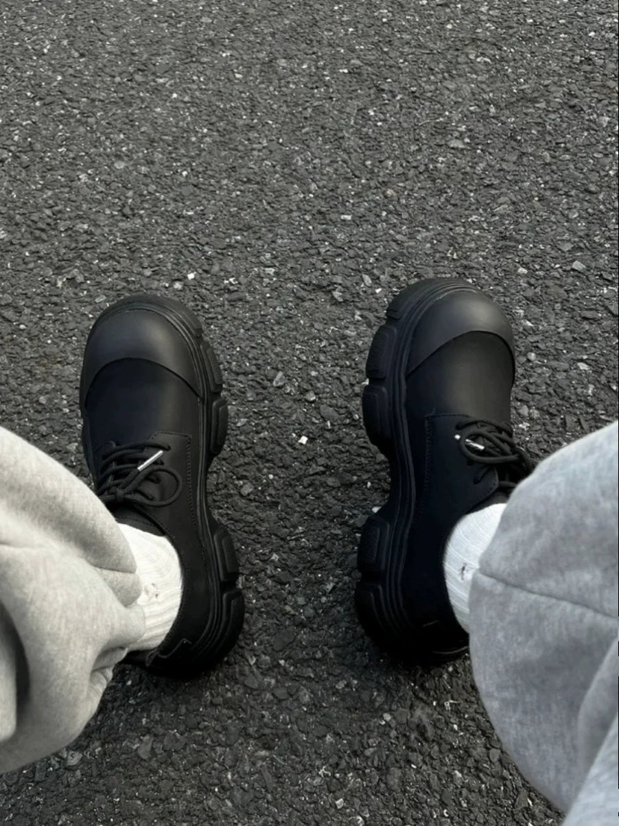 Shell Toe Chunky Sole Leather Derby Shoes WN20777