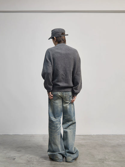 Button Oversize Knit Cardigan WN21183