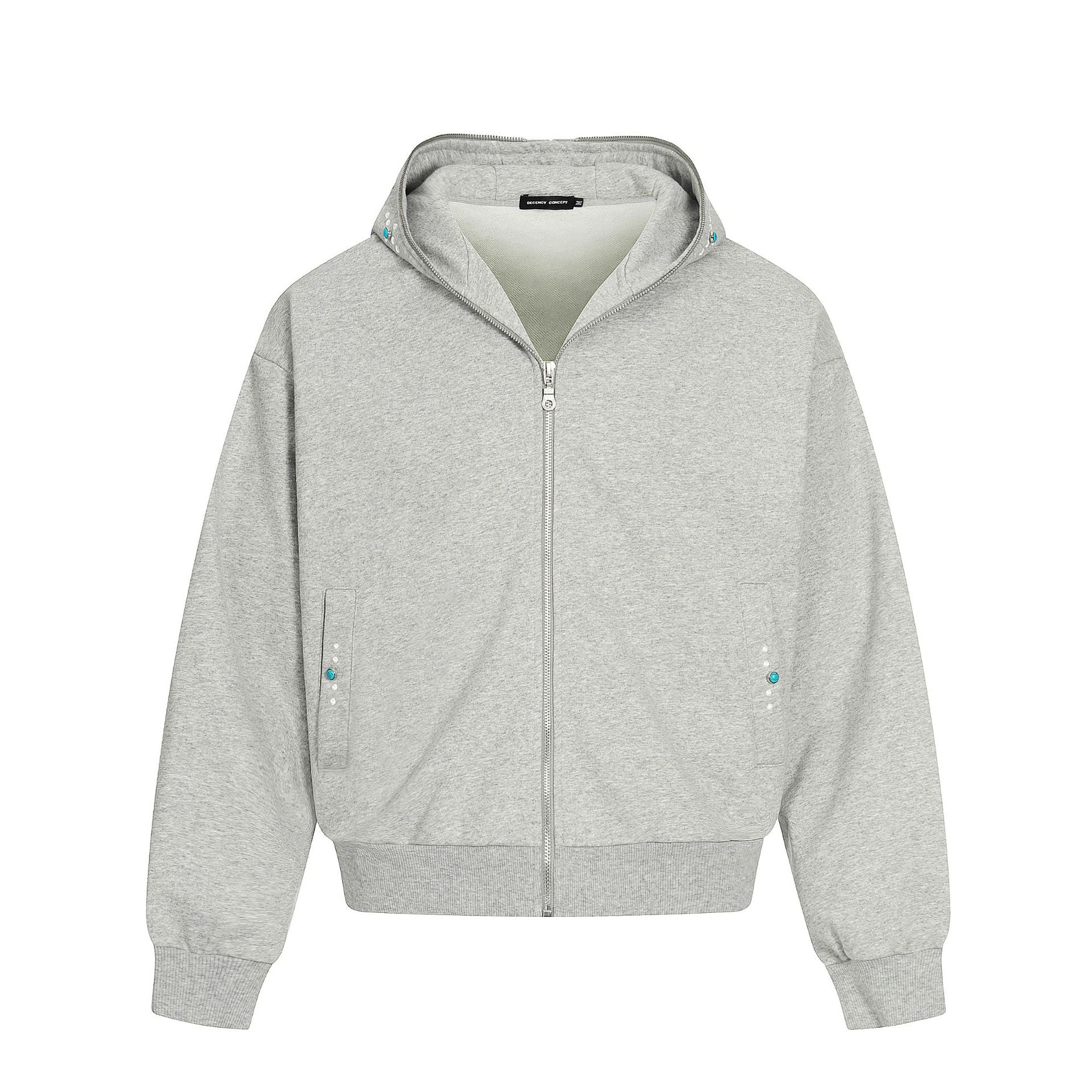 Turquoise Stone Zipper Hoodie WN25932 – WONDER NOAH
