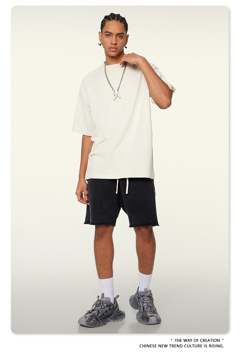 Washed Oversize Short-sleeve T-shirt WN6457