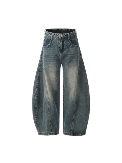 Washed Wide Leg Denim Jeans WN24186