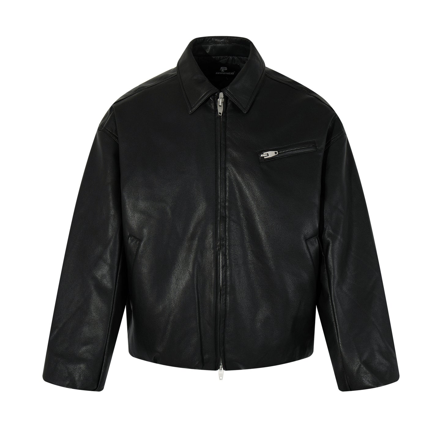 Fake Fur Collar Pockets Design PU Leather Jacket WN21900