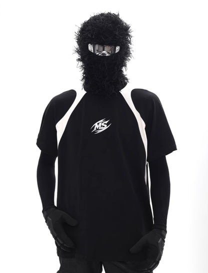 Color Block Patchwork Short Sleeve T-Shirt WN18678