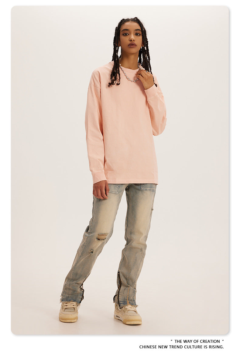 Oversize Washed Long Sleeve T-Shirt WN6052